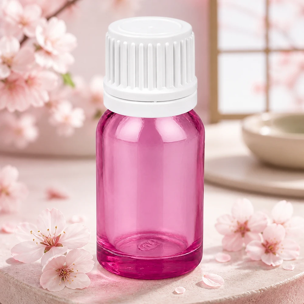 Elegant paars glazen flesje van 10 ml met druppelaar voor doe-het-zelf cosmetica en natuurlijke producten