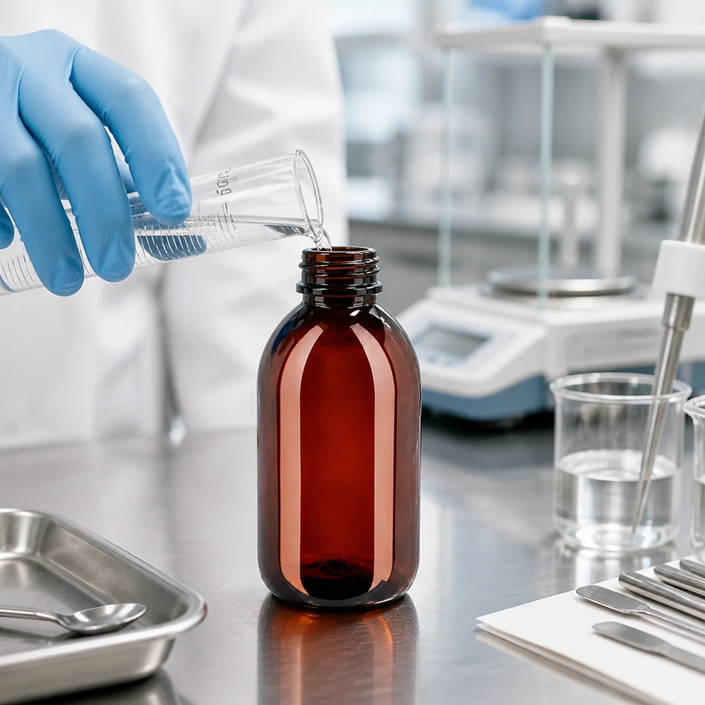 50 ml PET medicijnfles met verstuiver zwart GCMI 28/410 incl. dop transparant, standaard Chemicaliebestendige PET-fles van 250 ml, bruin, met veilige sluiting voor vloeistoffen
