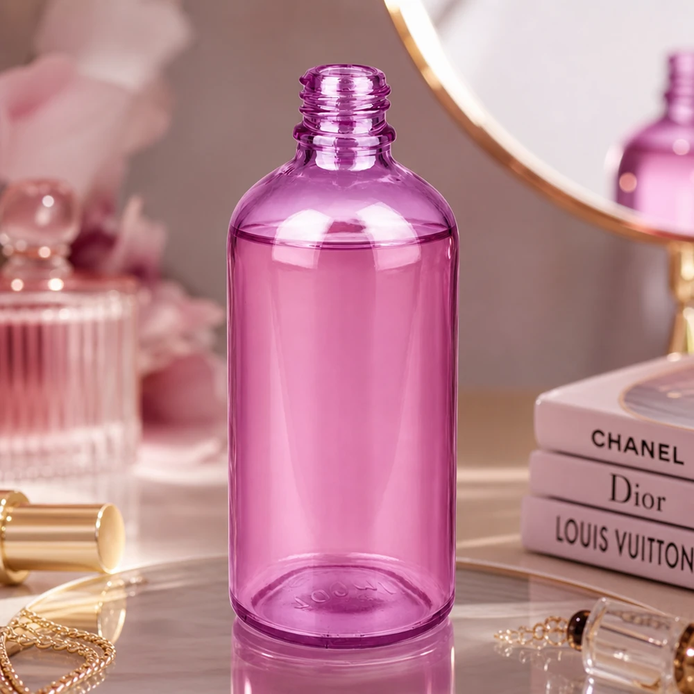 Apothekersfles 100ml PurpleLine met UV-bescherming dankzij violet glas en beveiligde dop
