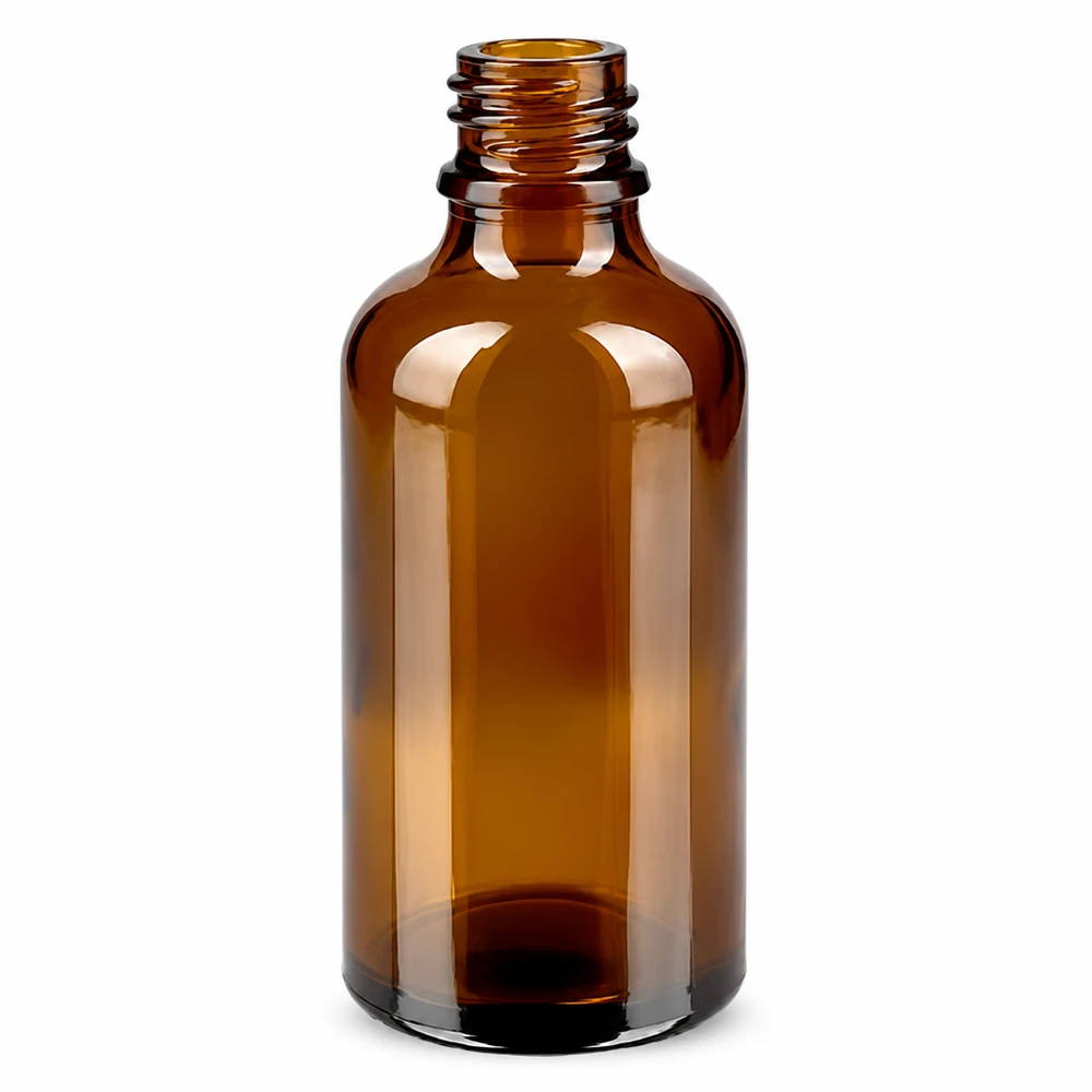 50ml Druppelflesje 0.7mm wit OV BrownLine UT18/50 Compacte 50ml glazen fles bruin met druppelaar voor doe-het-zelf cosmetica en aromatherapie producten