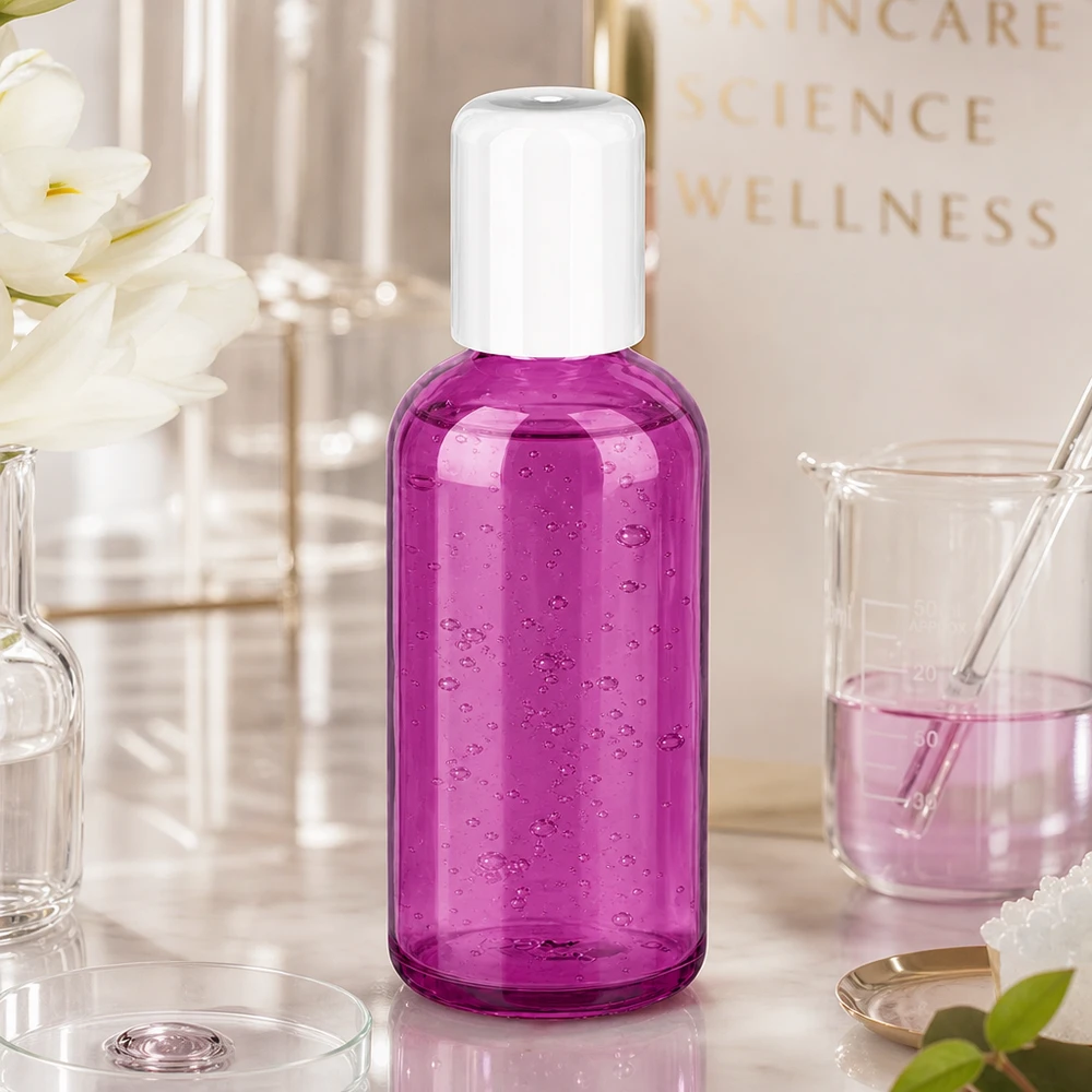 100ml rolfles wit standaard PurpleLine UT18/100 Glazen rolfles 100ml in trendy paars voor het zuinig doseren van parfum en etherische oliën