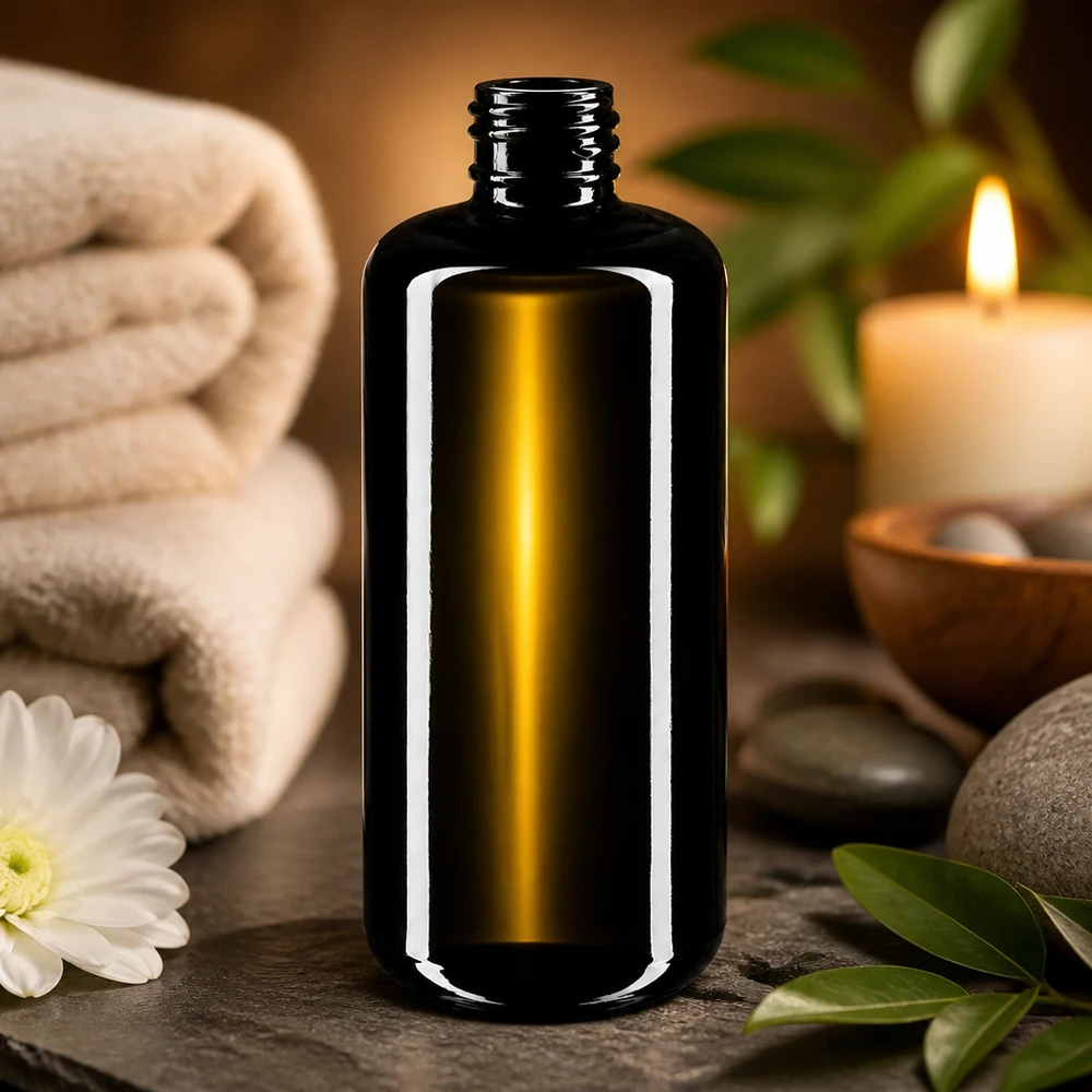 Professionele 200ml Draco violet glazen fles met mat oppervlak voor hoogwaardige schoonheidsproductlijnen