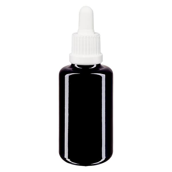 Apotheek Fles viol. 30ml pipet wit OV Apotheek Fles viol. 30ml pipet wit OV