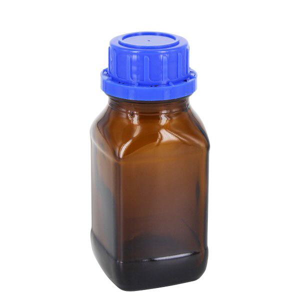 100 ml vierkante fles met wijde hals bruin glas, incl. schroefsluiting VR DIN32 blauw met EPE-tussenlaag 100 ml vierkante fles met wijde hals bruin glas, incl. schroefsluiting VR DIN32 blauw met EPE-tussenlaag