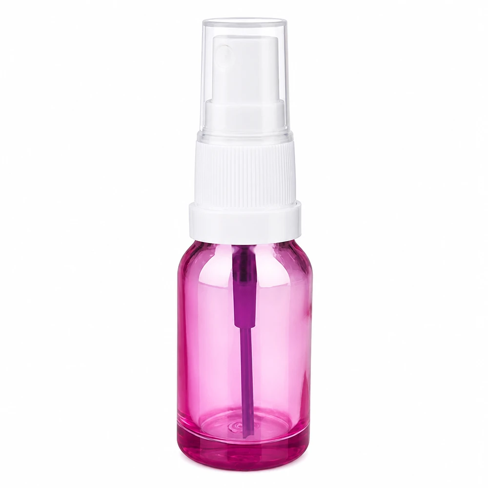10ml spuitfles wit/transparant Standaard PurpleLine UT18/10 Transparante paarse sprayflacon 10ml met praktische verstuiver voor gezichtstoner