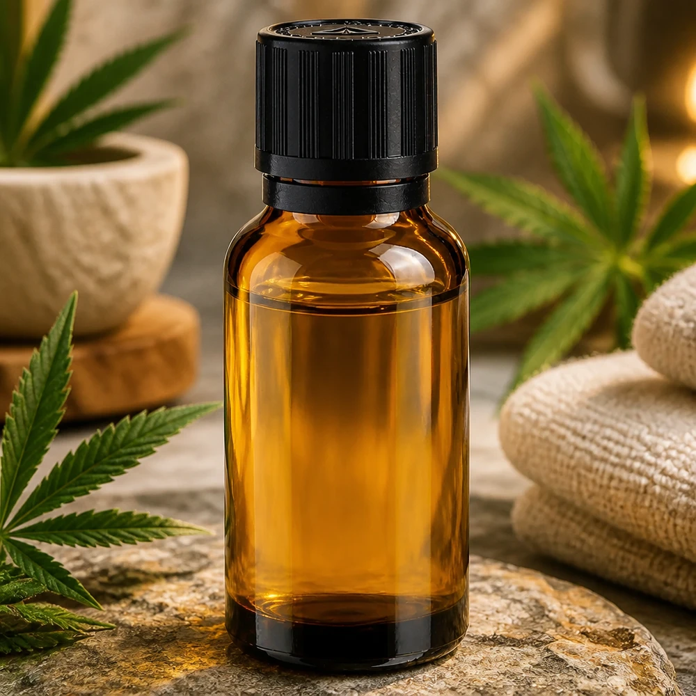 Bruinglasflesje van 20 ml met UV-bescherming en druppelaar voor etherische oliën en plantenextracten