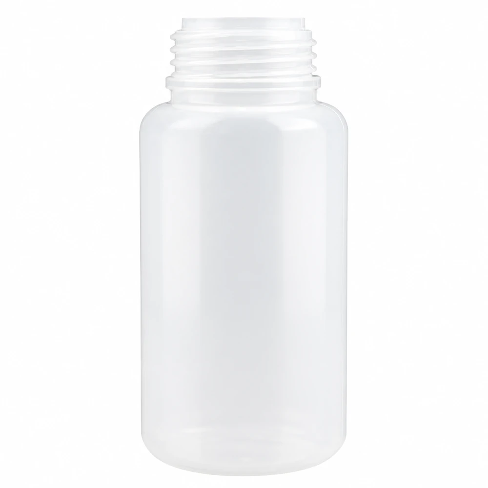 Wijde hals laboratoriumfles 1000ml zonder sluiting Lege laboratoriumfles van 1000 ml met wijde hals, zonder deksel, van kunststof, ideaal voor laboratoriummonsters en chemicaliën