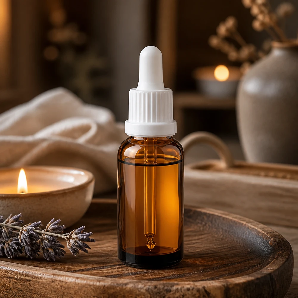 20ml pipetfles wit OV BrownLine UT18/20 Veelzijdig 20ml amberkleurig glazen flesje met druppelaar voor doe-het-zelf cosmetica en zelf gemengde verzorgingsproducten
