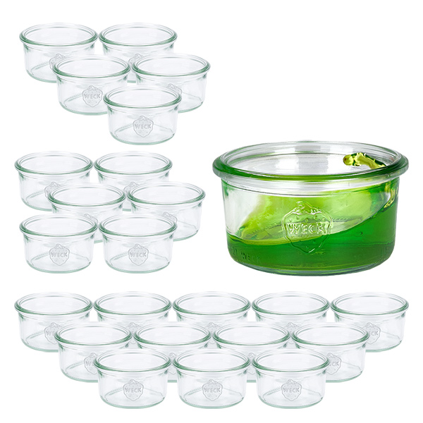 Set van 24 Weckpotten 165 ml bekers Set van 24 Weckpotten 165 ml bekers