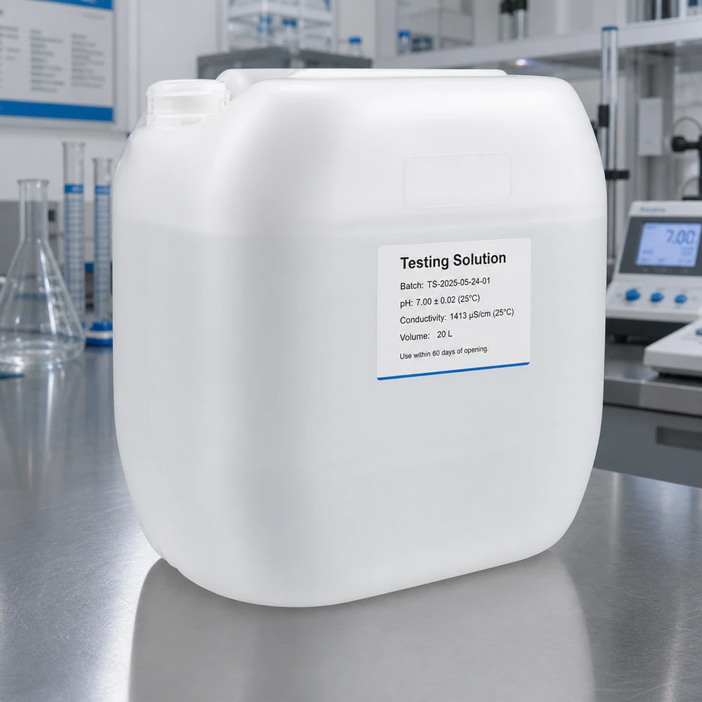 Doorzichtige kunststof jerrycan van 30 liter zonder sluiting, met een oppervlak waarop een etiket kan worden aangebracht