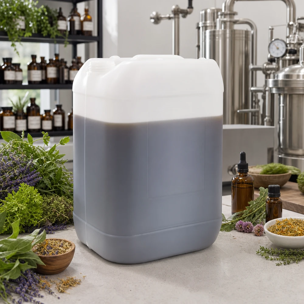 Stevige kunststof container van 25 liter zonder sluiting voor grondstoffen voor natuurlijke cosmetica