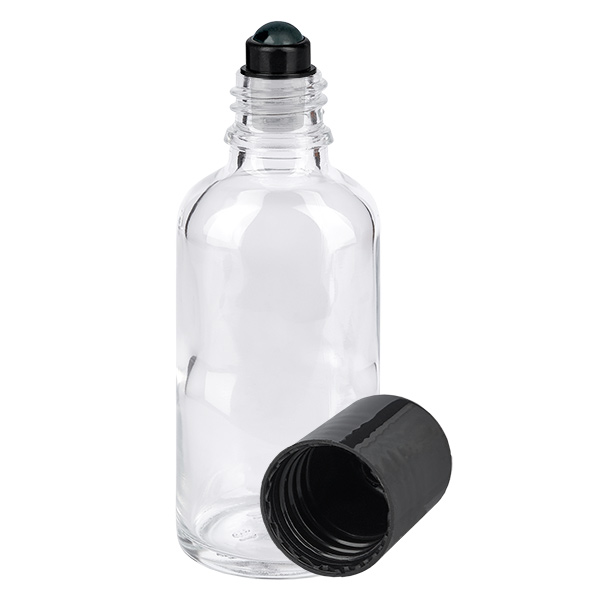 Glas deostick fles helder 50ml, lege deo roller (Roll On) Glas deostick fles helder 50ml, lege deo roller (Roll On)