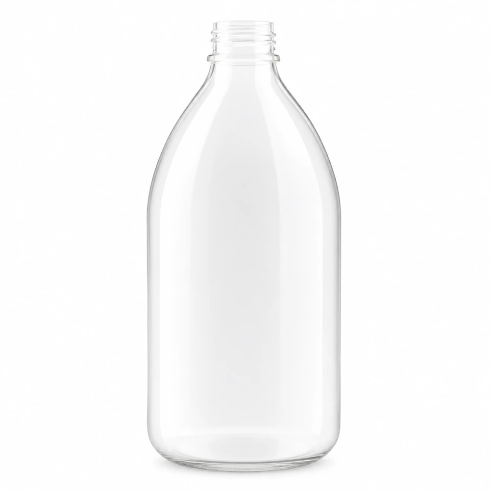 Nauwe hals laboratoriumfles 500ml zonder sluiting Lege laboratoriumfles van 500 ml met smalle hals en schroefdraad voor chemische toepassingen