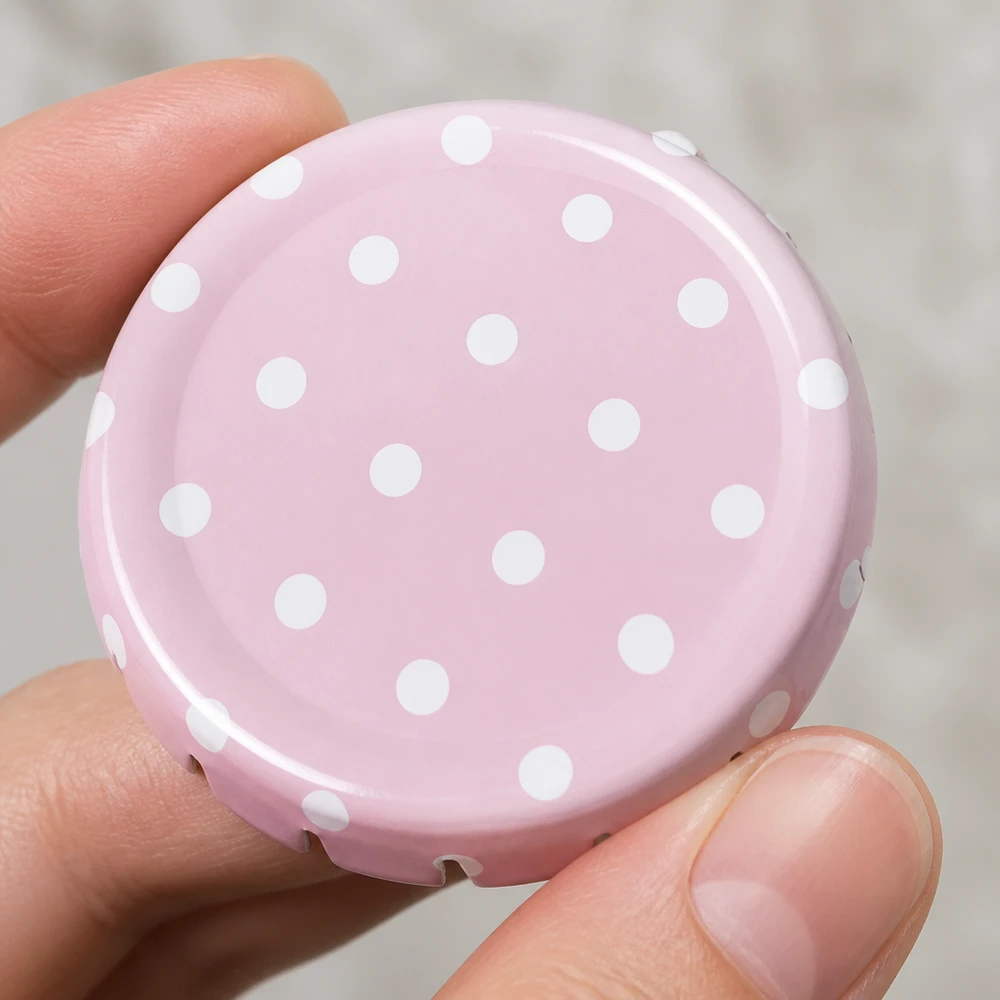 UniTwist TO58 inmaakdeksel, matroze, 58 mm, witte stippen, twist-off-deksel voor voorraadpotten