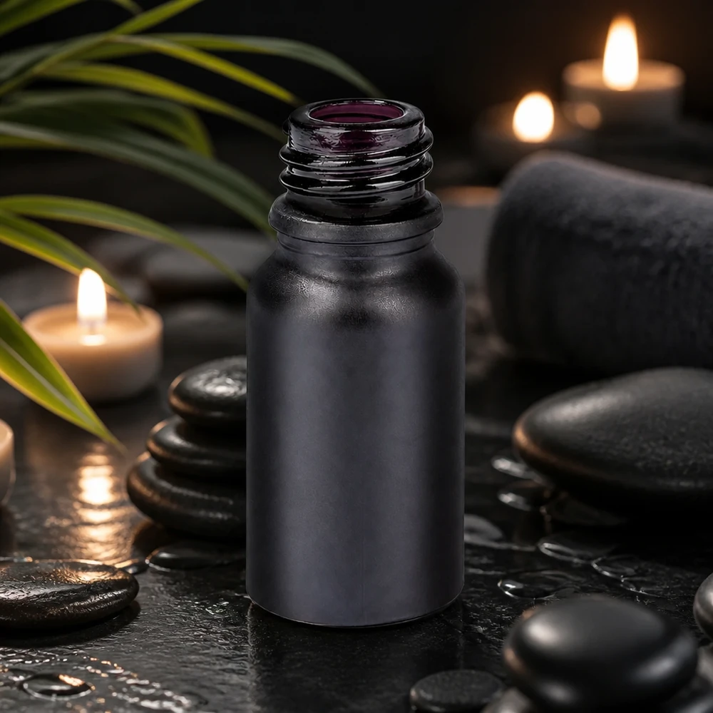 Cilindrische 10ml BlackLine UT18/10 UNiTWIST apothekersfles met slank ontwerp voor elke behoefte