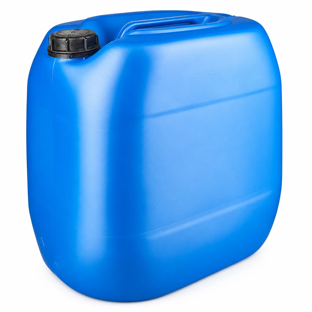 Voedselveilige kunststof jerrycan van 30 liter, blauw, met kindveilige schroefdop