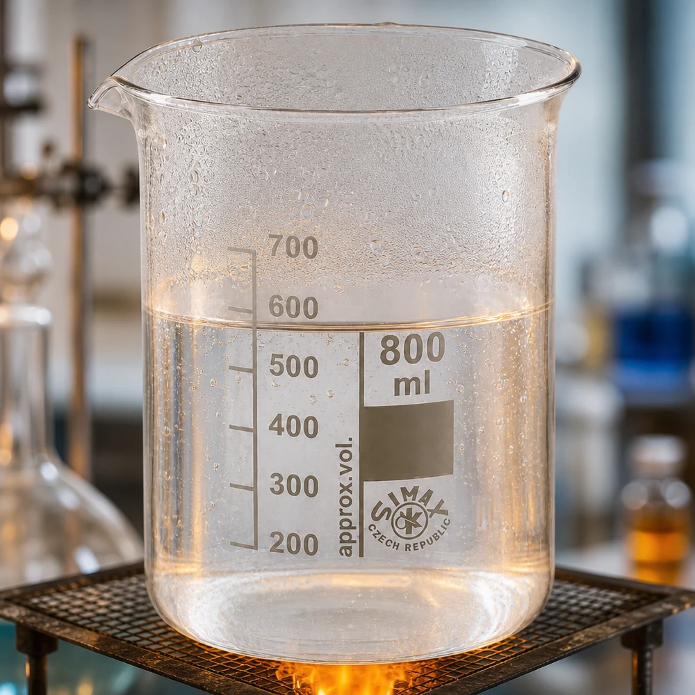 Hittebestendig borosilicaatglas bekerglas van 800 ml met schaalverdeling en schenktuit voor veilig laboratoriumwerk