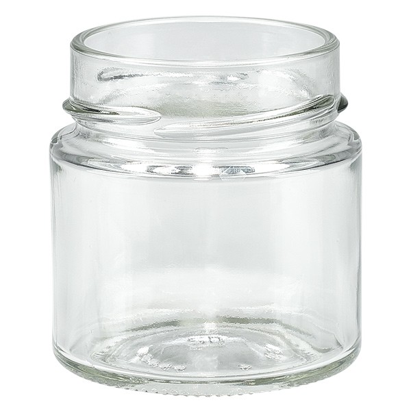 Glazen pot 135ml helder, zonder deksel, schroefdraad TO58deep Glazen pot 135ml helder, zonder deksel, schroefdraad TO58deep