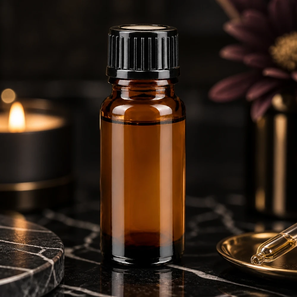 Bruine glazen fles 10ml met zwart druppelsluiting 1mm St Glasflesje met UV-bescherming, 10 ml, bruin, met een druppelopening van 1 mm, voor cosmetica en oliën