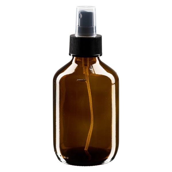 200ml Euro-medicijnfles bruin met verstuiver zwart incl. dop transparant 200ml Euro-medicijnfles bruin met verstuiver zwart incl. dop transparant