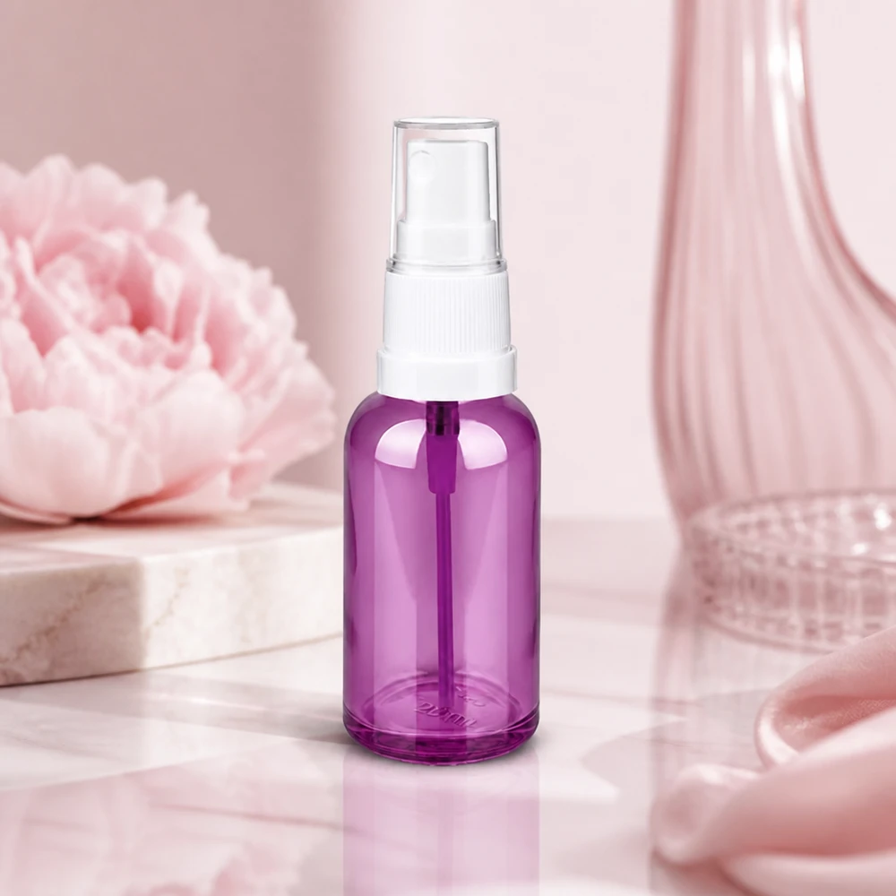 30ml spuitfles wit/transparant Standaard PurpleLine UT18/30 Moderne 30ml glazen fles in paars met professioneel verstuivingssysteem voor schoonheidsroutines