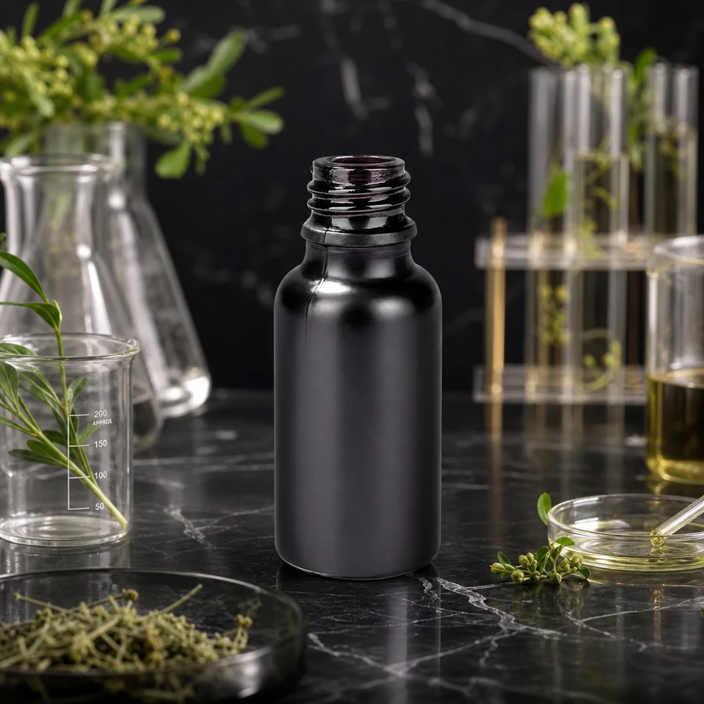 Veelzijdig 20ml BlackLine flesje voor tincturen van etherische oliën en homeopathische preparaten