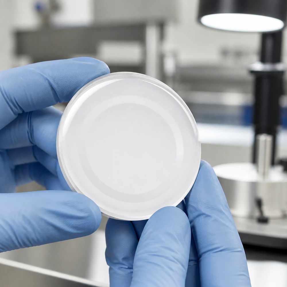 43 mm BasicSeal-deksel wit (TO43) UNiTWIST Doorzichtige rand van het witte 43 mm TO43 BasicSeal-deksel UniTwist – detailweergave