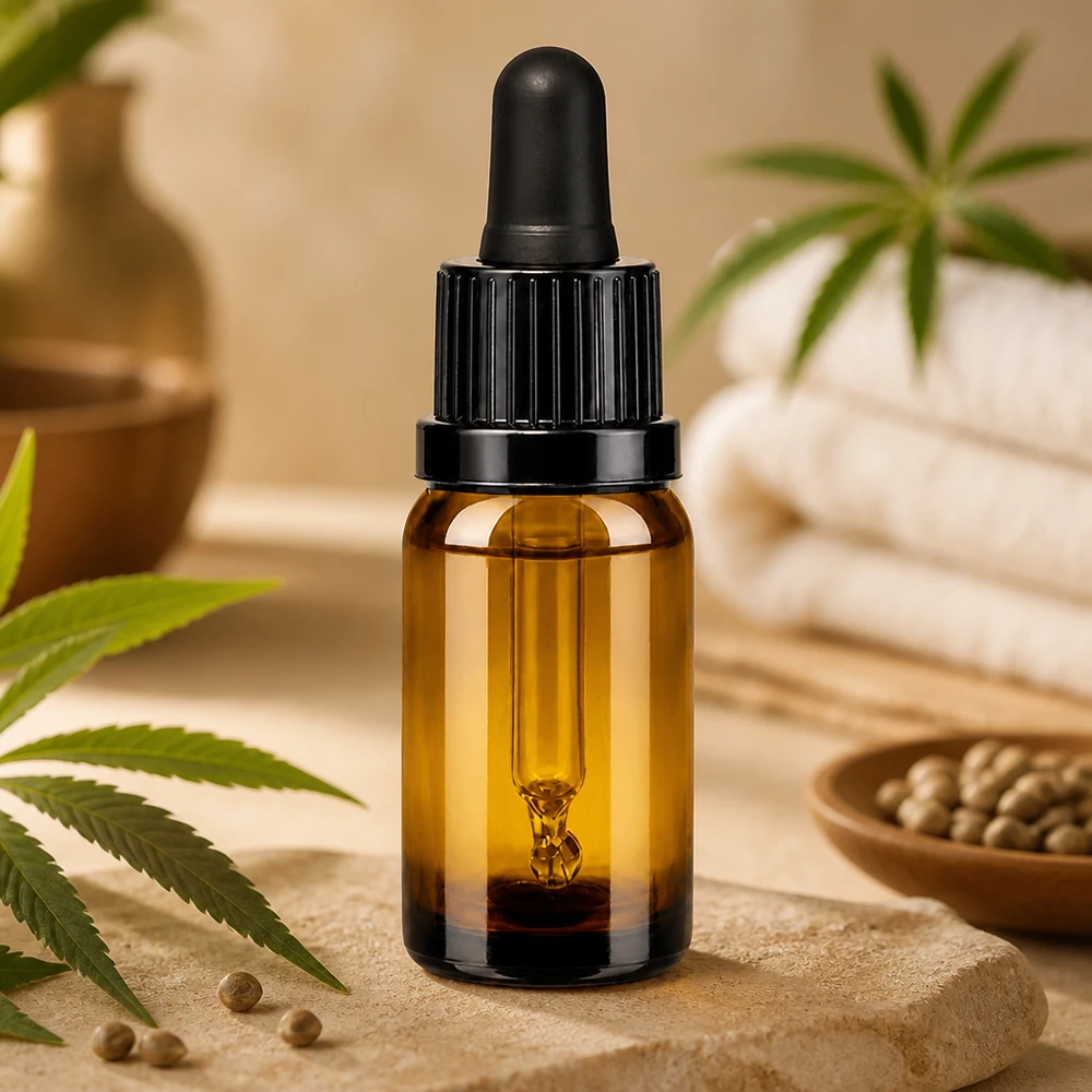 10ml pipetfles BrownLine met zwarte OV-dop voor professionele aromatherapie en natuurlijke cosmetica