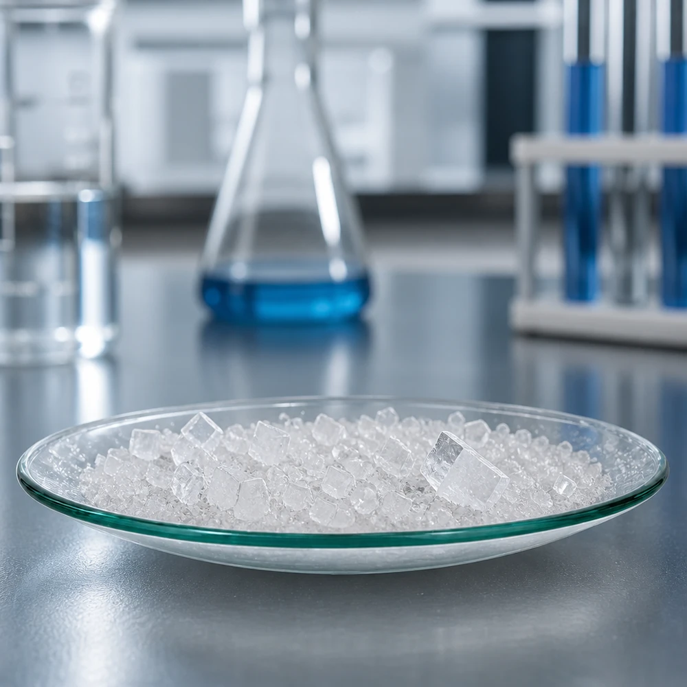 Chemie glazen schaal rond 7cm voor kristallisatie en monstervoorbereiding