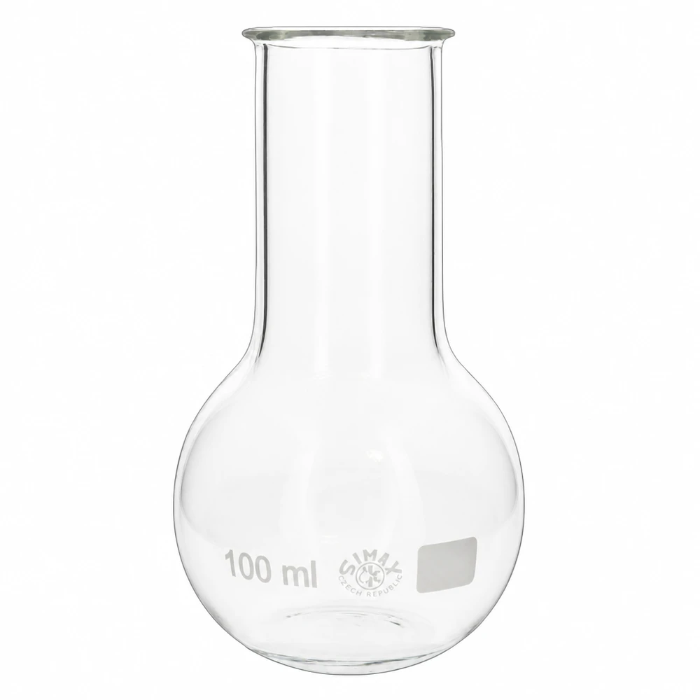 100ml kolf met wijde hals, ideaal voor destillatie en chemische reacties