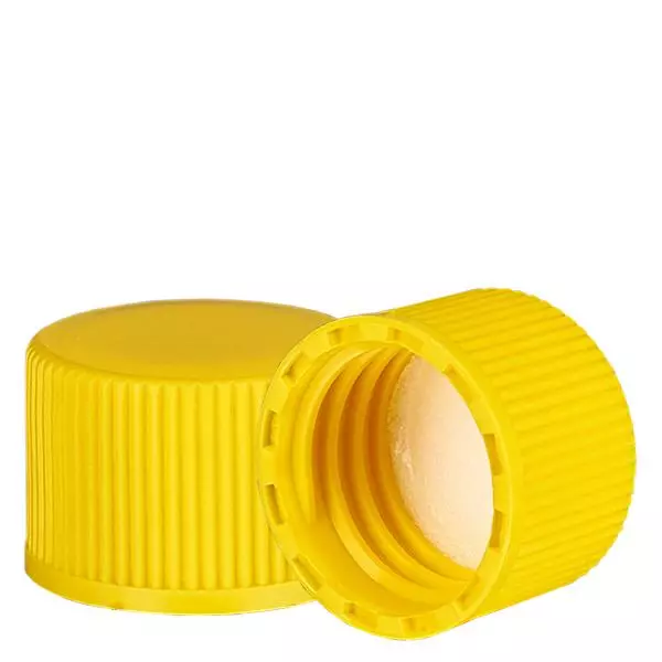 Schroefsluiting geel met PE inzet, S20x3 Schroefsluiting geel met PE inzet, S20x3
