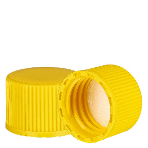 Schroefsluiting geel met PE inzet, S20x3 Schroefsluiting geel met PE inzet, S20x3