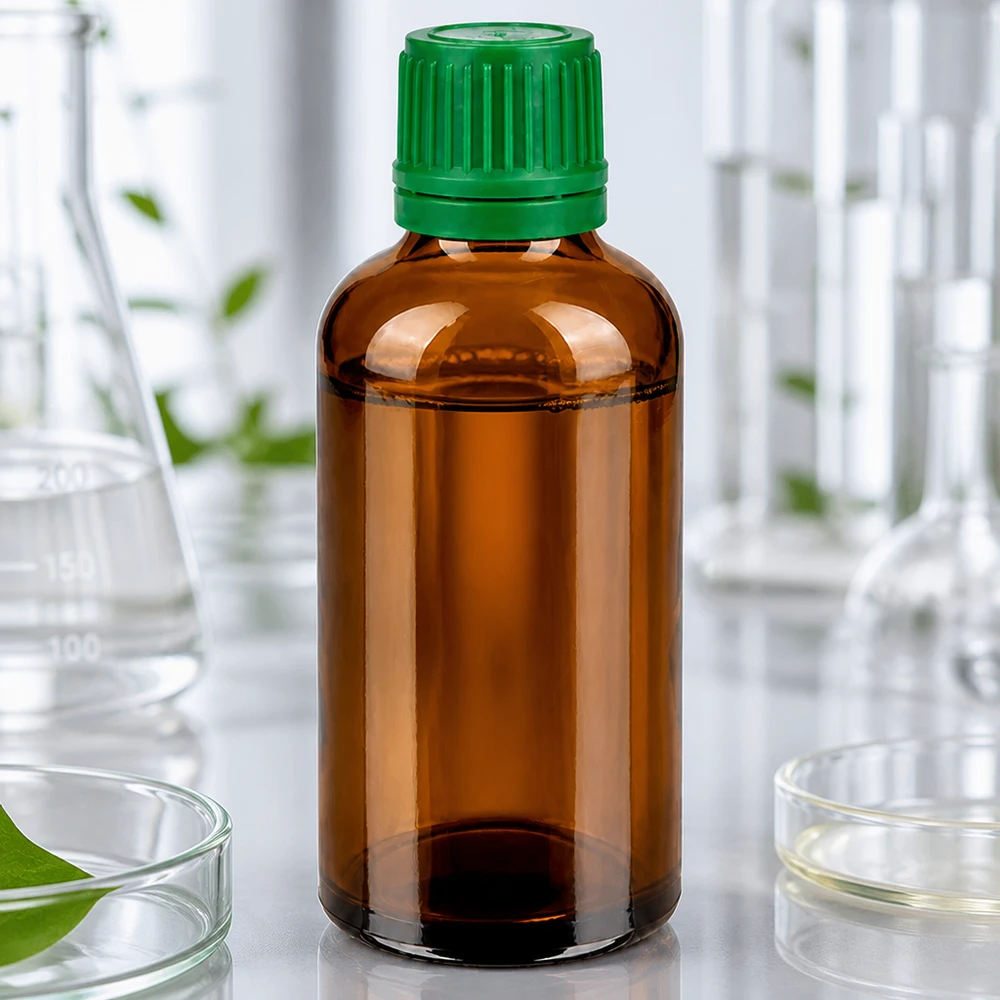 50ml fles 11mm SV groen OV BrownLine UT18/50 Veelzijdig universeel flesje van 50 ml voor laboratorium, keuken en hobby met praktische schroefdop