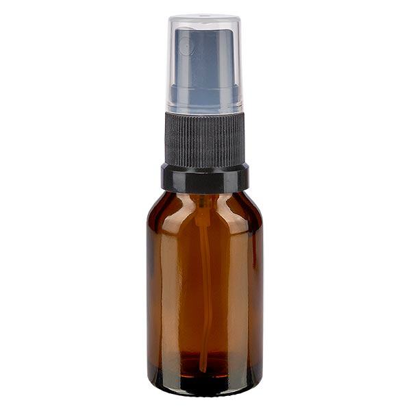 Bruin glazen flessen 30ml met zwart pompverstuiver Bruin glazen flessen 30ml met zwart pompverstuiver