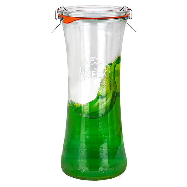 Set van 6 Weck potten 700 ml delicatessenpot met glazen deksels Set van 6 Weck potten 700 ml delicatessenpot met glazen deksels