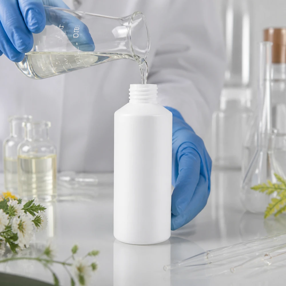 Kleine witte apotheekfles van 100 ml, gemaakt van voedselveilig HDPE-kunststof, zonder dop