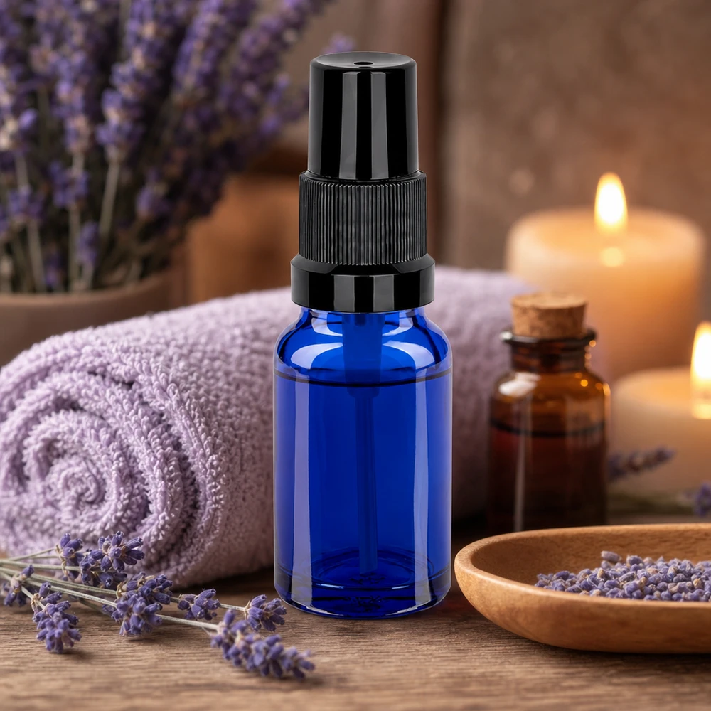 10ml spuitflesje zwart STD BlueLine UT18/10 Klein 10ml spuitflesje STD BlueLine UT18/10 met praktische pompverstuiver voor doe-het-zelf cosmetica