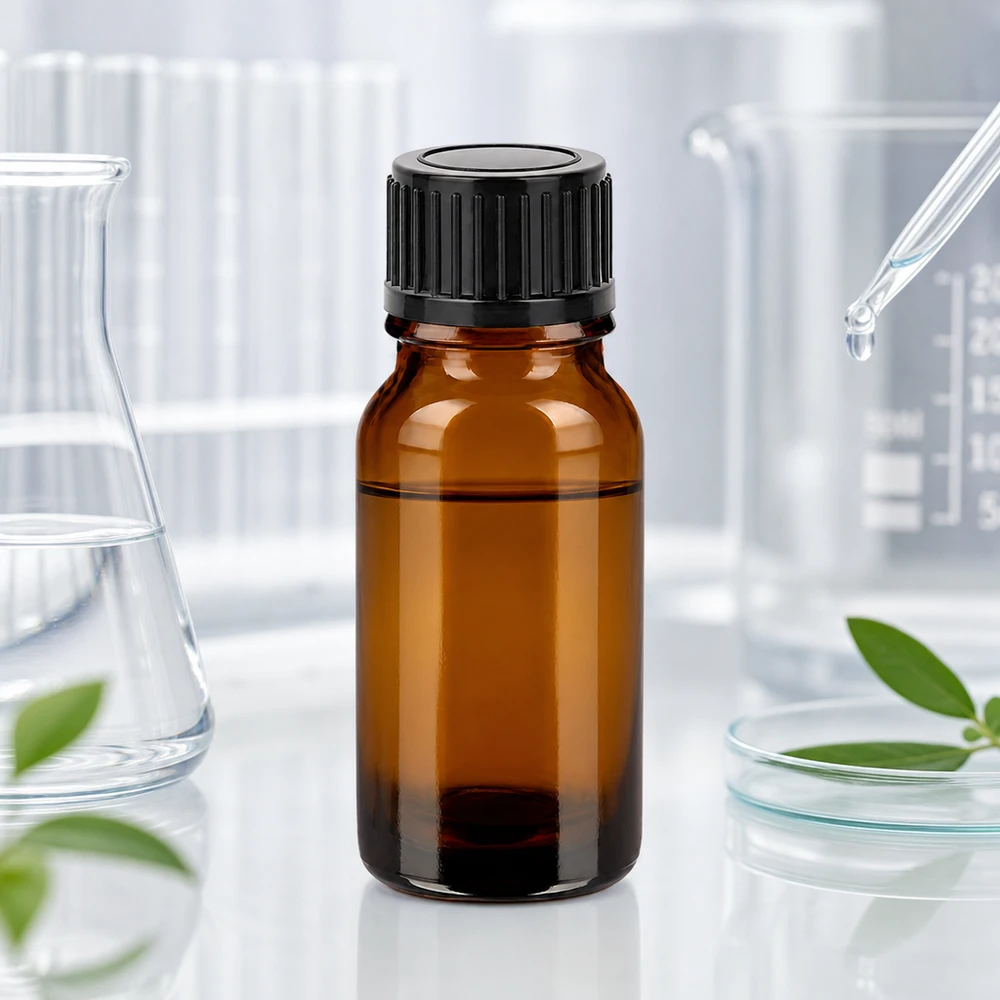 10ml flesje gemaakt van UV-beschermend amberkleurig glas met praktische 11mm schroefdop