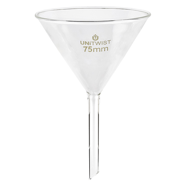 Glazen trechter ø75mm borosilicaat UNiTWIST Glazen trechter ø75mm borosilicaat UNiTWIST