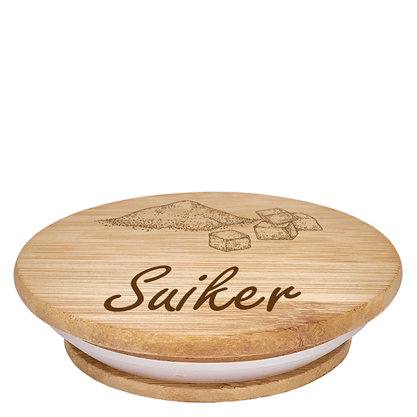 Houten deksel "Suiker" voor WECK RR100 Houten deksel "Suiker" voor WECK RR100