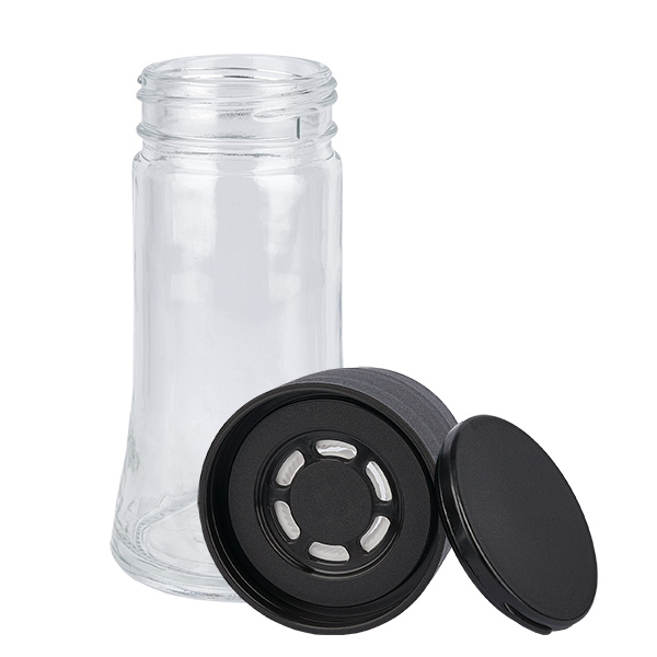Zout-/kruidenpotje 95 ml met molen (grof) zwart Zout-/kruidenpotje 95 ml met molen (grof) zwart