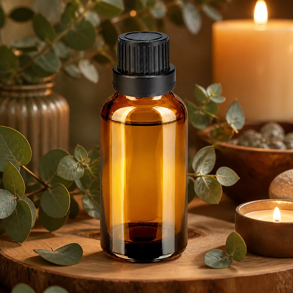 30ml fles 11mm SV zwart OV BrownLine UT18/30 Professionele apothekersfles van 30 ml met 11 mm schroefdraad voor het veilig bewaren van essences