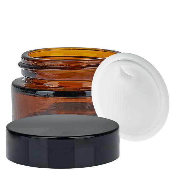Glazen pot 20ml bruin met inlegdeksel UNiTWIST Glazen pot 20ml bruin met inlegdeksel UNiTWIST