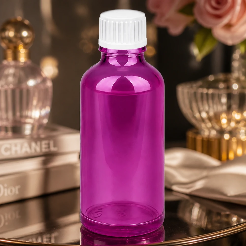 50ml druppelfles 0,9mm wit standaard PurpleLine. UT18/50 Praktische 50ml druppelfles met kindveilige dop voor huishoudelijk gebruik
