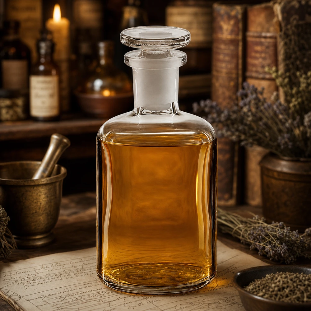Decoratieve opslagfles van 100 ml, helder glas, smalle hals, met stop, voor natuurgeneeskunde