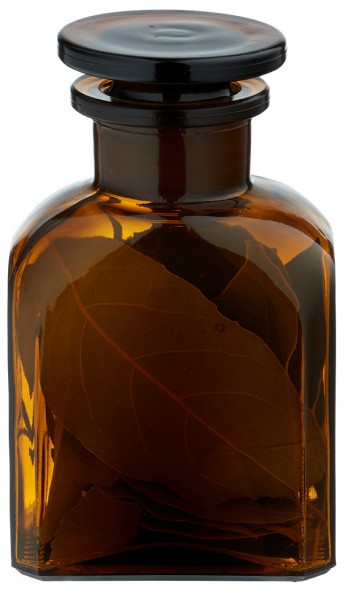 Idee voor een glazen kruidenpotje: Vierkante apothekersfles 150 ml met wijde hals bruin glas incl. glazen stop Idee voor een glazen kruidenpotje: Vierkante apothekersfles 150 ml met wijde hals bruin glas incl. glazen stop