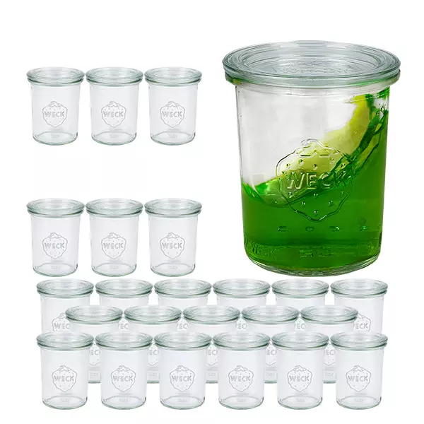 Set van 24 Weck-potten van 160 ml met 24 glazen deksels Set van 24 Weck-potten van 160 ml met 24 glazen deksels