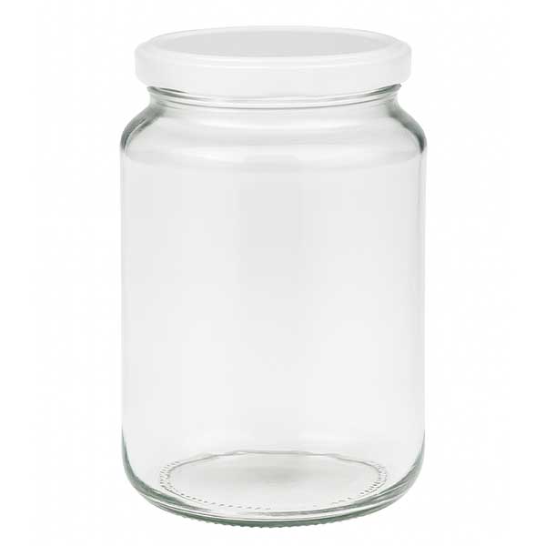 382ml rond glas met BasicSeal deksel wit UNiTWIST