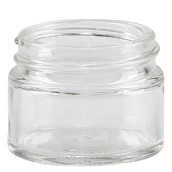 Glazen pot 15ml helder glas 38mm/R3, zonder sluiting Glazen pot 15ml helder glas 38mm/R3, zonder sluiting