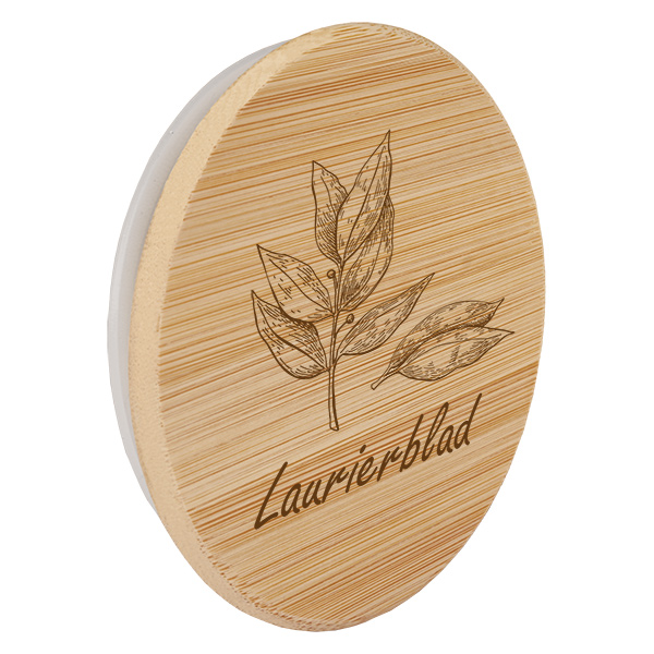 Houten deksel "Laurierblad" voor WECK RR60 Houten deksel "Laurierblad" voor WECK RR60